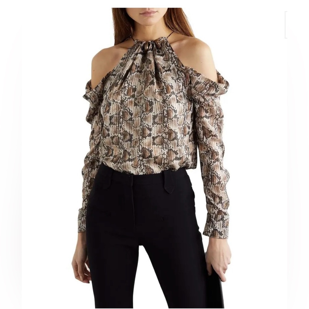 Altuzarra off-the-shoulder top  snake print Brown, Size S